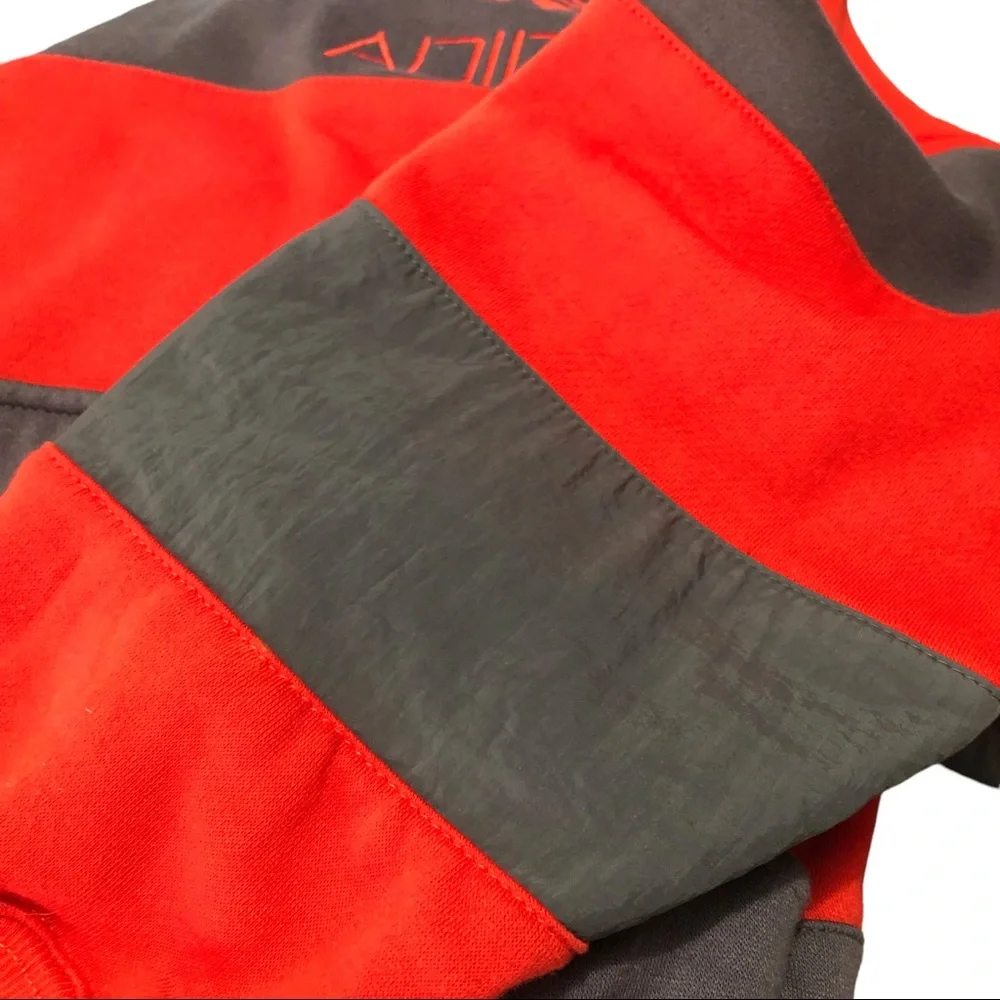 Vintage Adidas Sweatshirt Rare Color Block Trefoil Red Gray Mens Size Medium - Picture 4 of 5